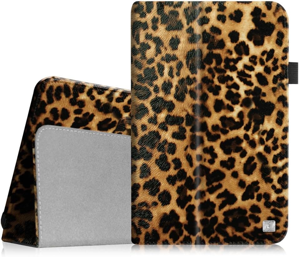 Fintie LG G Pad 10.1 Folio Case - Premium PU Leather with Auto Sleep/Wake Feature for LG G Pad V700 / VK700 LTE Verizon 10.1-Inch Tablet, Leopard Brown