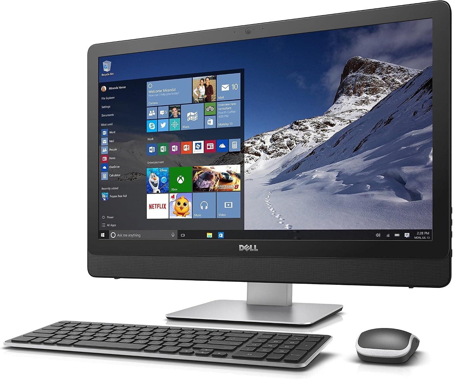 2016 Newest Dell Inspiron 24 5000 Series 23.8 Inch FHD All-in-One (6th Generation Intel Core i3, 8 GB RAM, 1 TB HDD)