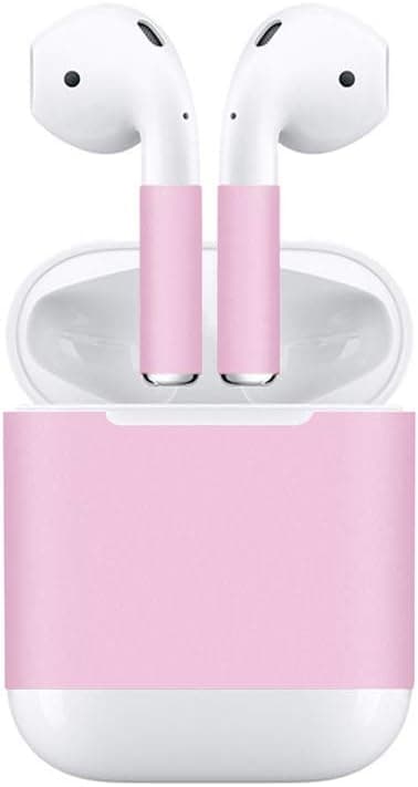 top4cus Environmental Protective Skin Cover Protector Sticker Decal Wraps Compatible for Apple Airpods 1 Airpods 2 and Airpods Wireless Charging Case for Customization (Pink)