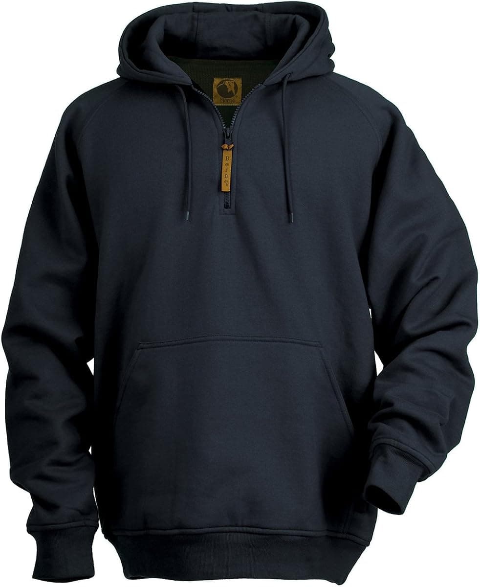 Berne Men's Heritage Thermal-Lined Hooded Quarter-Zip Sweatshirt
