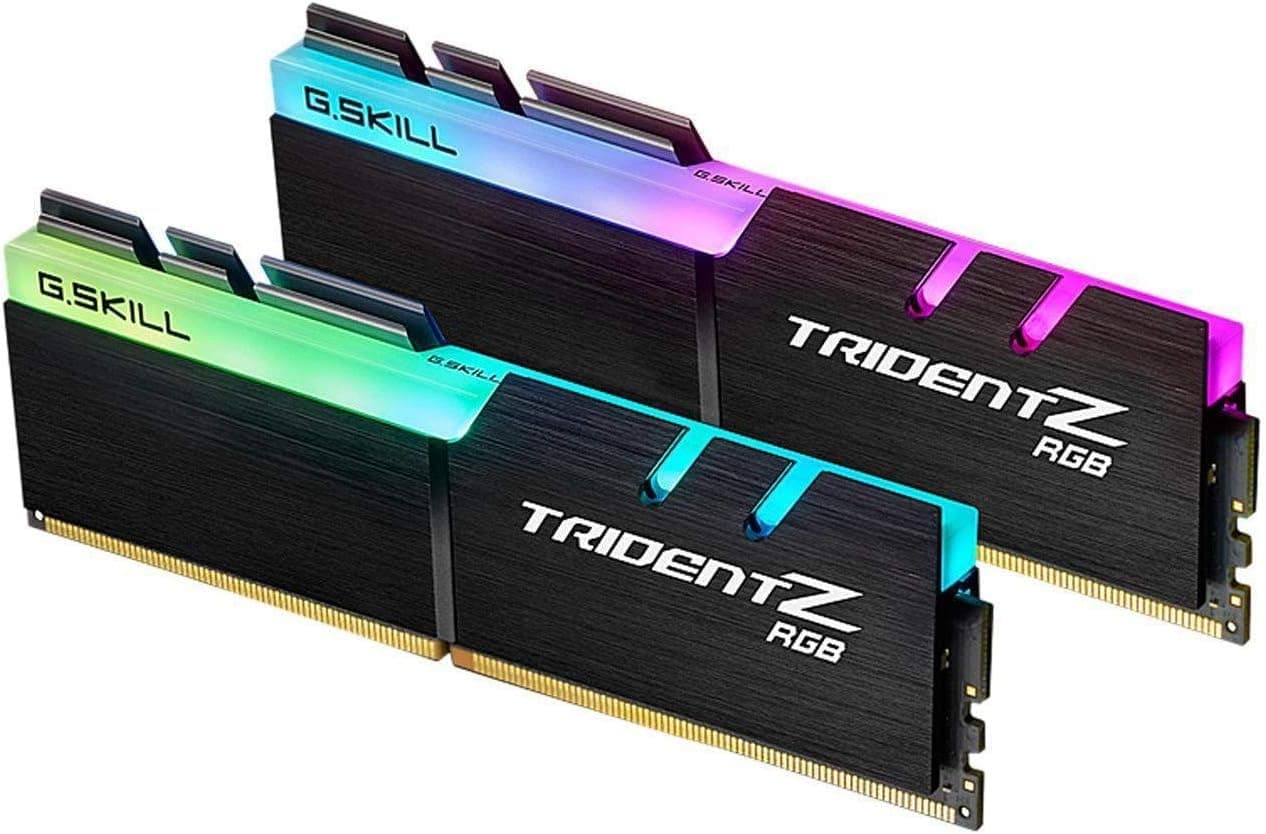 G.Skill Trident Z RGB Series 32GB (2 x 16GB) 288-Pin SDRAM (PC4-25600) DDR4 3200 CL16-18-18-38 1.35V Dual Channel Desktop Memory Model F4-3200C16D-32GTZR