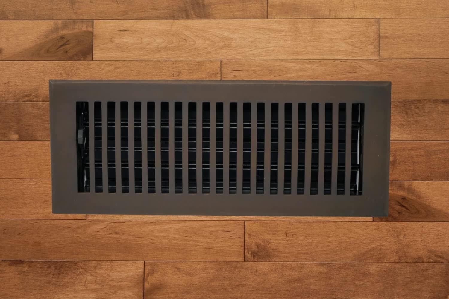 Madelyn Carter Contemporary Vent Cover, Solid Cast Brass Interior, Controls Air Flow, 2 x 12 inches (Overall Face: 3.75 x 13.5 inches), Oil Rubbed Bronze