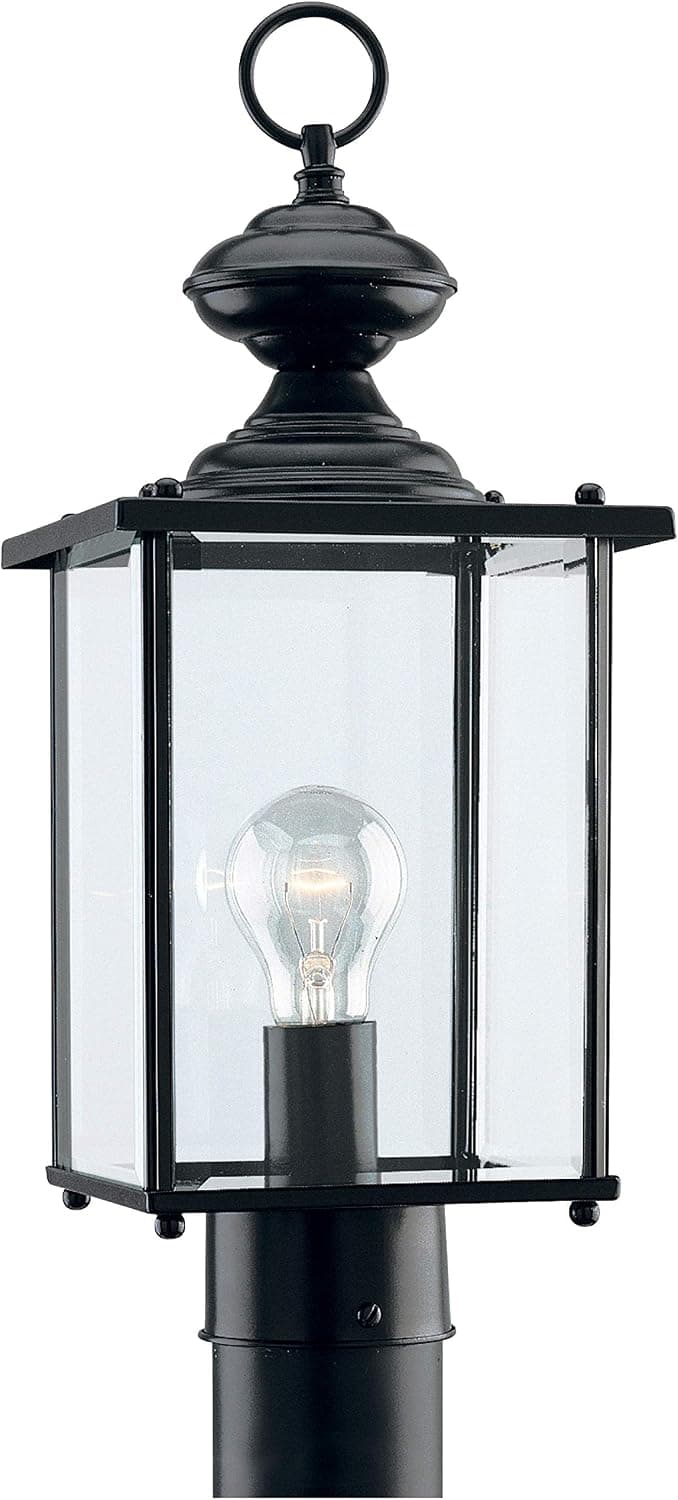 Generation Lighting 8257-12 Jamestowne Outdoor Post Lantern Outside Fixture, One - Light, Black
