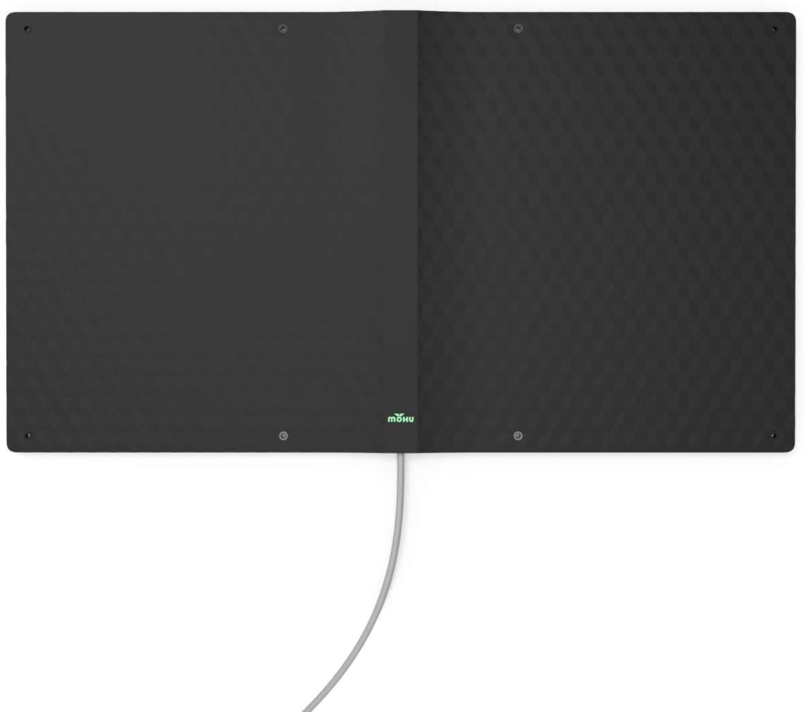 Mohu® Leaf Ranger Amplified Indoor/Outdoor HDTV Antenna, 75-Mile Range, UHF/VHF Multi-Directional, Jolt 15dB USB Amplifier, 30 ft. Coaxial Cable, Mounting Hardware, 4K-Ready HDTV, MH-110038