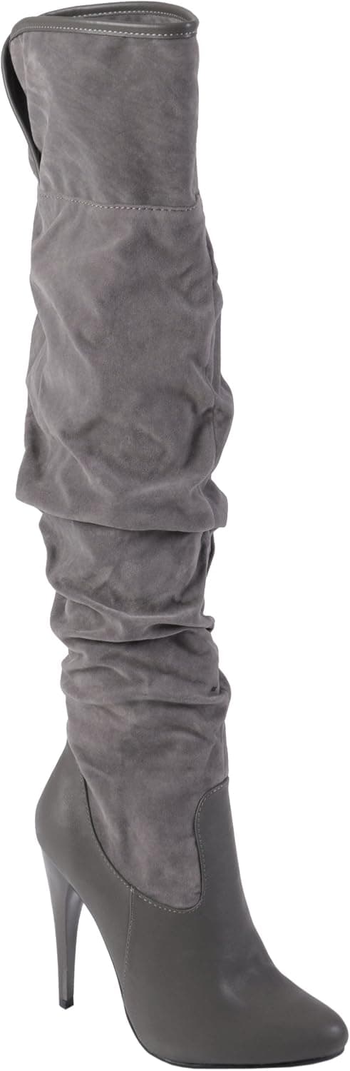 Journee Collection by Anne Michelle Womens Ruched Over-The-Knee Boots