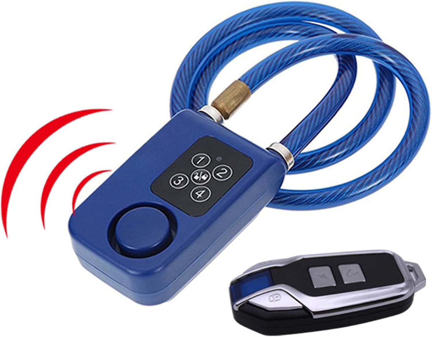 YOPOTIKA 110dB Bike Lock Alarm with Remote Controller Bike Scooter Anti-Theft Lock Vibration Alarm System