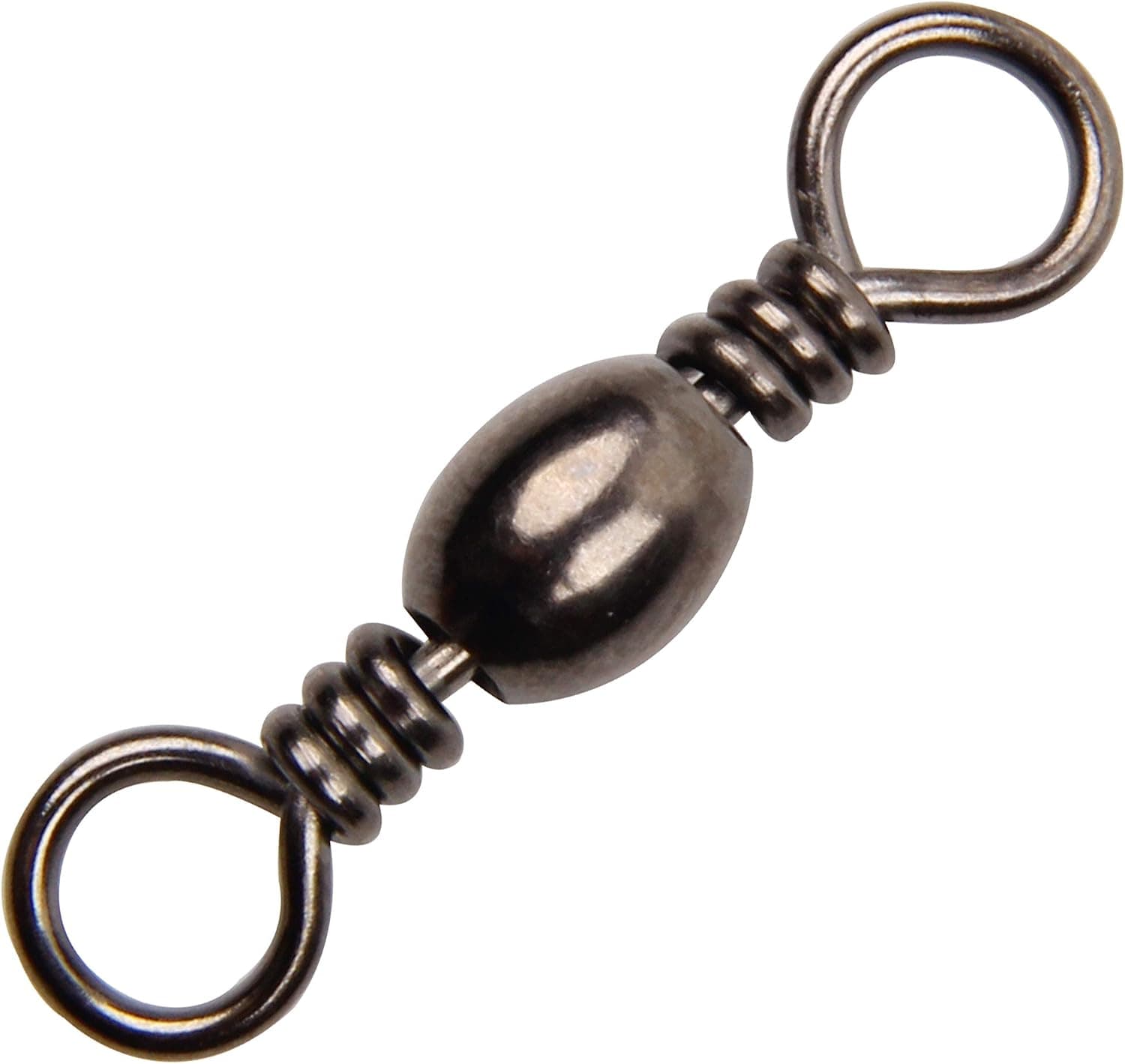 Fishing Barrel Swivels - 50/100 pcs Rolling Ball Bearing Fishing Swivel with Solid Ring Fishing Tackle Hook Line Connector Copper with Stainless Steel Black Nickle Coated Test Strength 35 - 165lbs