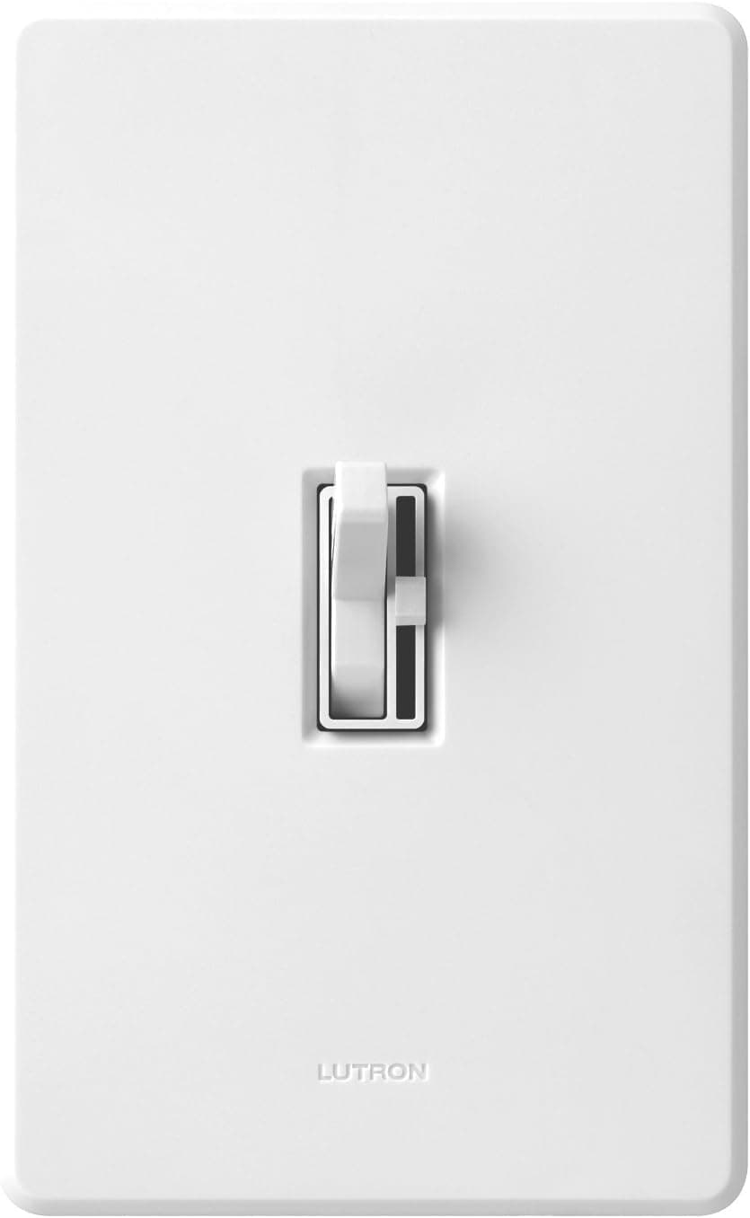 Lutron Toggler Incandescent 1000-Watt 3-Way Dimmer Switch, TG-103PH-WH, White