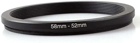 58-52mm 58MM to 52MM Step Down Camera Lens Filter Ring Stepping Adapter Black