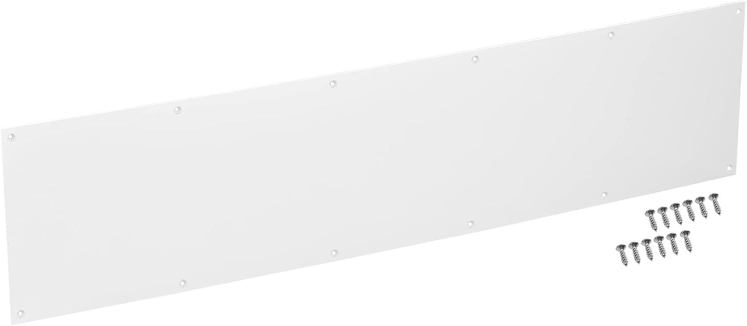 CQMMA Door Kick Plate 8" x 34" Suitable for 36" Doors, 12GA (5/64 inch) Thickness Al Alloy, White