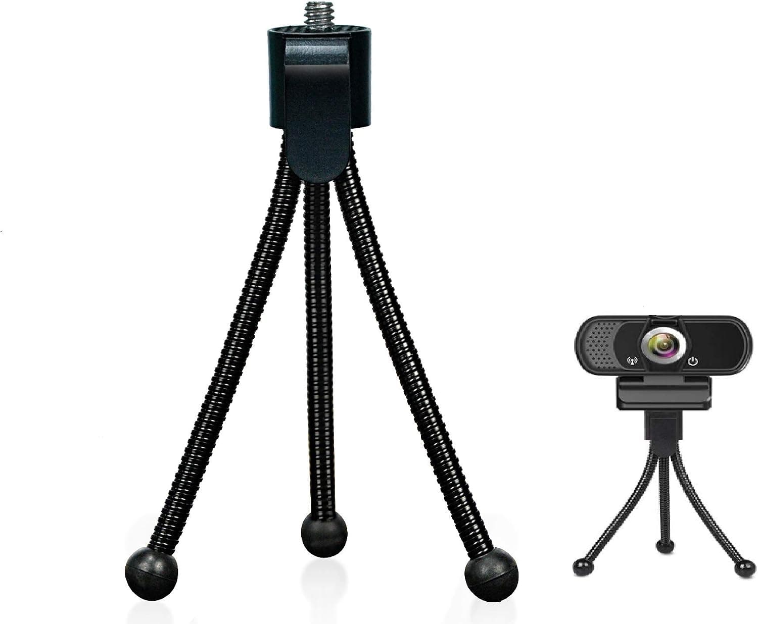 Webcam Stand,Lightweight Portable Mini Tripod, Used to Support Webcam and Camera Webcam Tripod, Flexibly Flexible Tripod, Suitable for Desktop Tripod Stand on Various Desktops