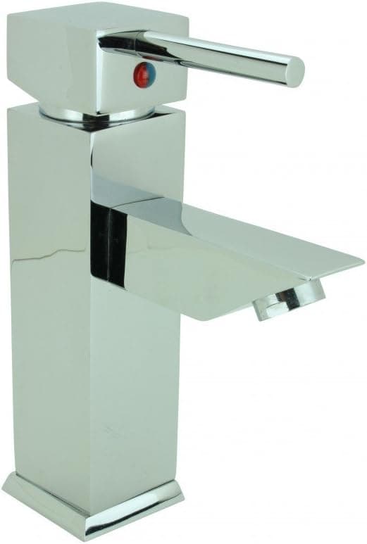 Bathroom Faucet Chrome Plated Square Single Hole 1 Handle | Renovator's Supply