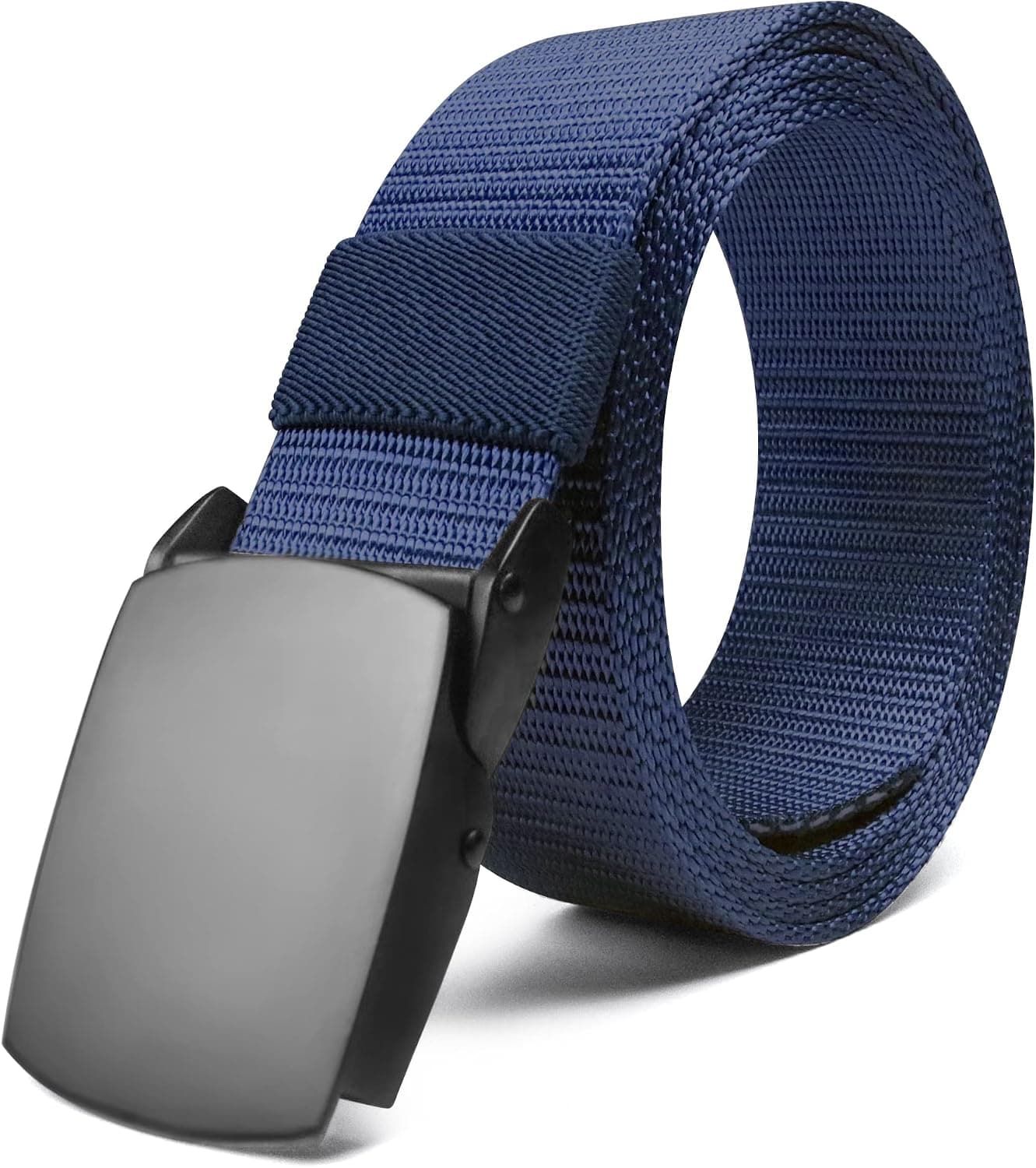 Men's Tactical Belt with Adjustable Hard Metal Buckle, Nylon Breathable Elastic Belts for Men Military Hunting Waist Strap