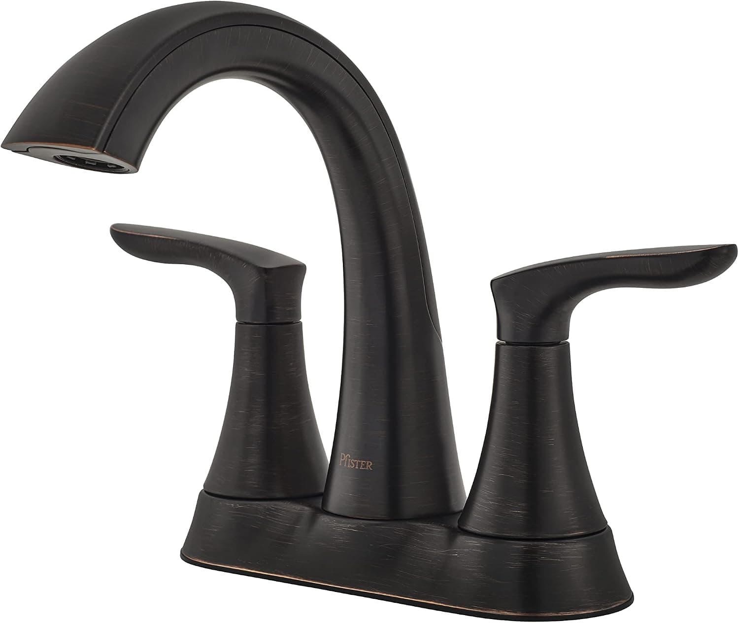 Pfister Weller Bathroom Sink Faucet, 4-Inch Centerset, 2-Handle, 3-Hole, Tuscan Bronze Finish, LG48WR0Y