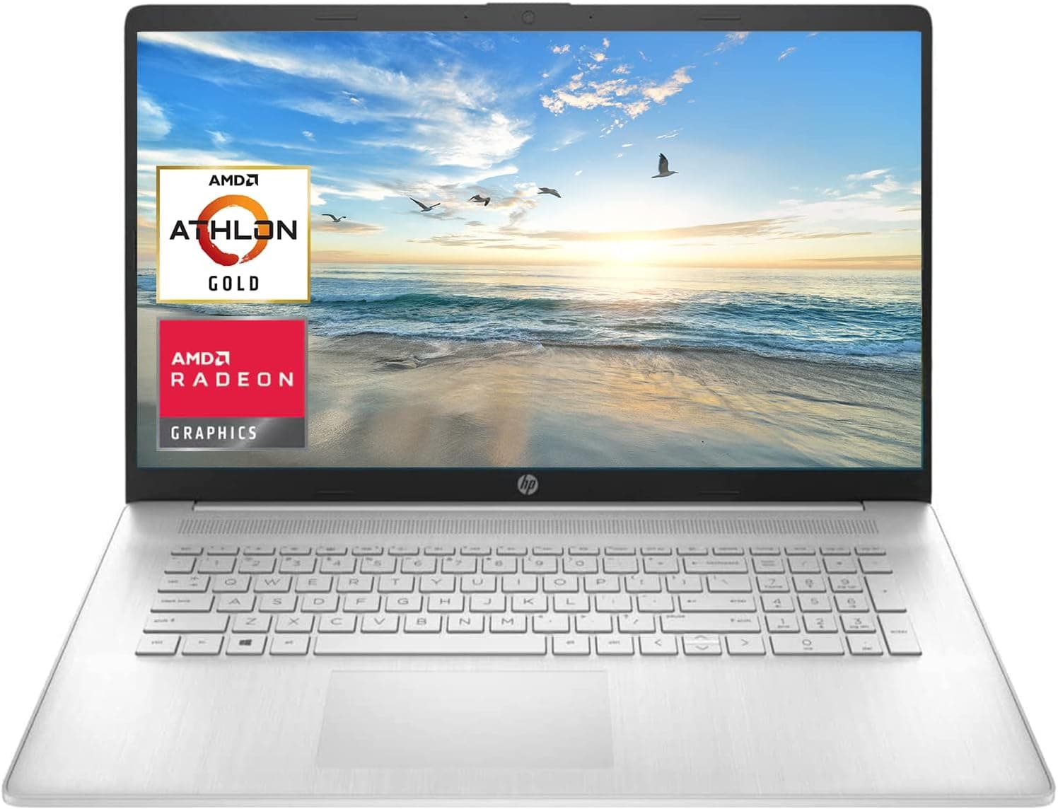 HP Notebook Laptop, 17.3" HD+ Display, AMD Athlon Gold 3150U Processor, 32GB RAM, 1TB PCIe SSD, Webcam, Type-C, HDMI, Wi-Fi, Windows 11 Home, Silver