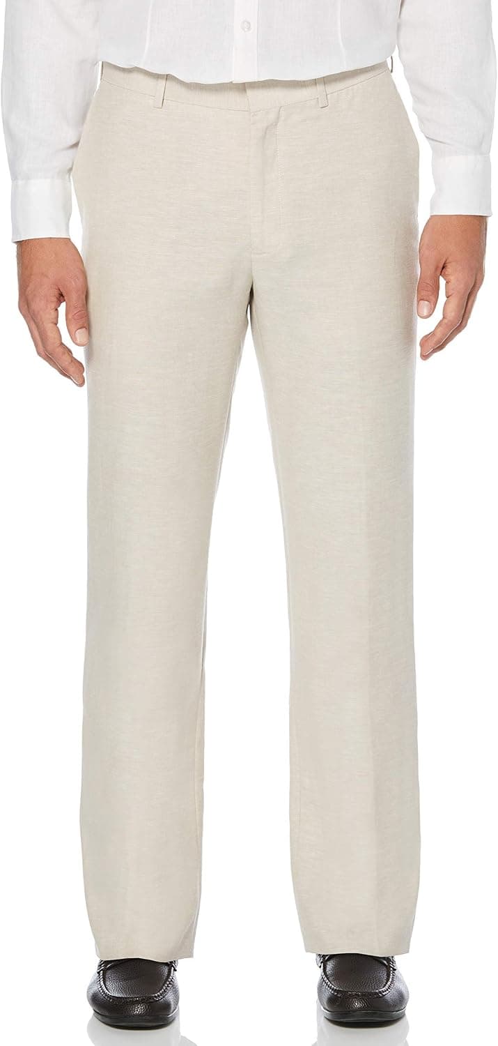 Cubavera Men's Flat Front Linen Blend Dress Pant (Waist Size 30 - 54 Big & Tall)