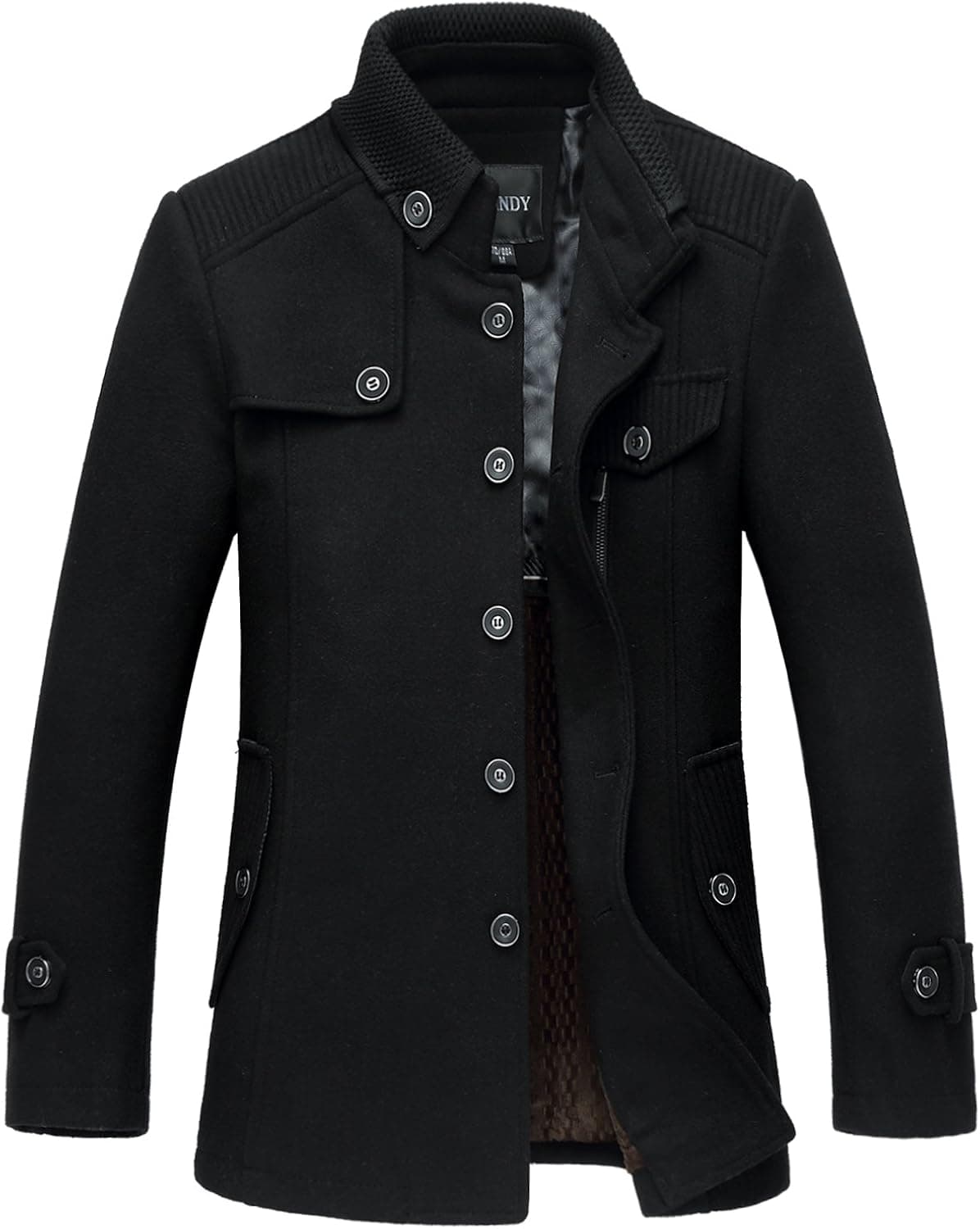 sulandy @ Men's Winter Warm Soft Wool Blend Pea Coats Slim Fit¡­