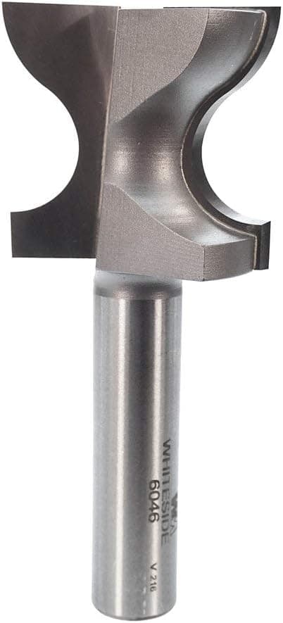 Whiteside Router Bits 6046 Window Sill Edge Bit with 3/8-Inch Radius, 1-7/16-Inch Large Diameter and 1-1/8-Inch Cutting Length