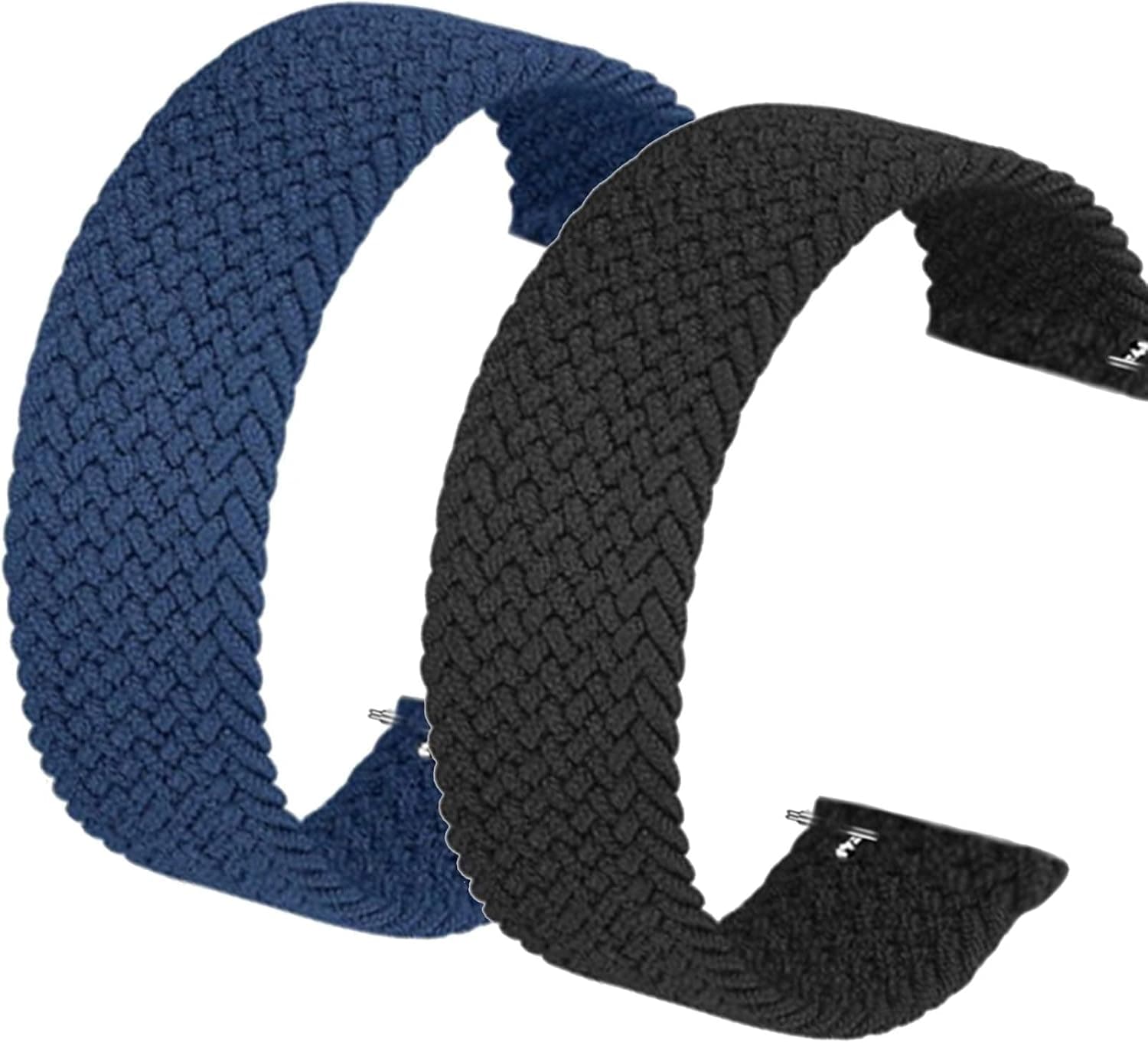 2-Pack Solo Loop Strap Compatible with Apple Watch Band 42mm 44mm 45mm 49mm,No Clasps No Buckles Stretchable Braided Sport Elastics Replacement Wristband for iWatch Ultra Series 8/7/6/5/3,SE,BK&RD,S