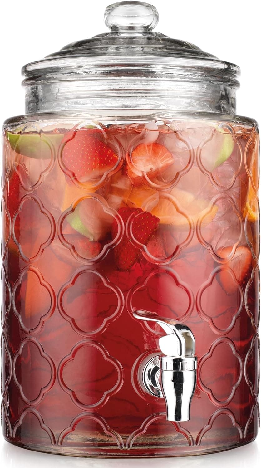Elegant Glass Beverage Dispenser with Spigot 1.5-gallon Drink Jug - Good Bar Equipment Centerpiece