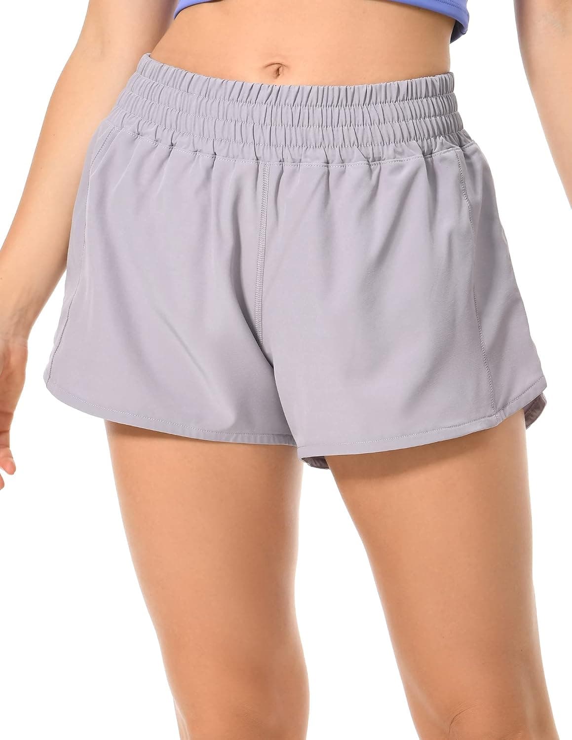 Colorfulkoala Women's High Waisted Athletic Workout Running Shorts Quick Drying with Mesh Liner 4"