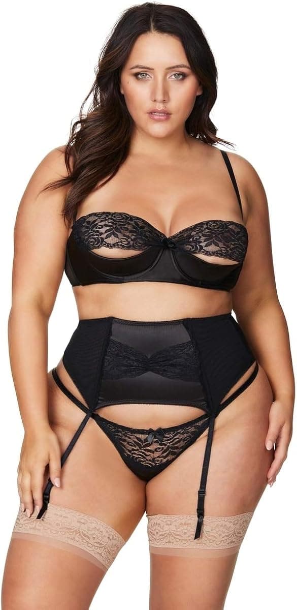 Oh là là Chéri Women's Plus Queen Size Peek-a-Boo Shelf Bra