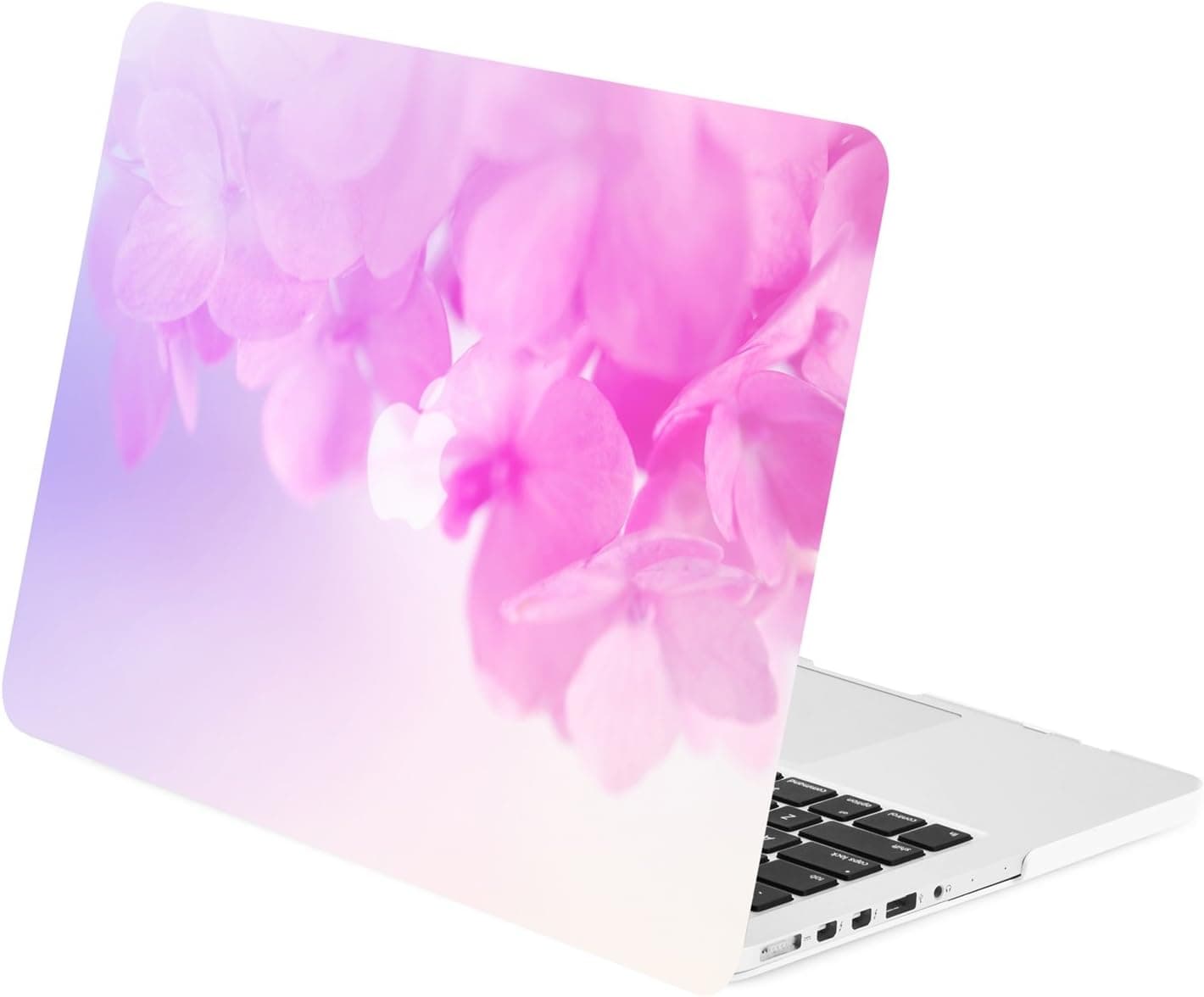 TOP CASE - Floral Pattern Rubberized Hard Case Compatible MacBook Pro 13" with Retina Display (Release 2012-2015) Model A1425 / A1502 - Purple Orchid