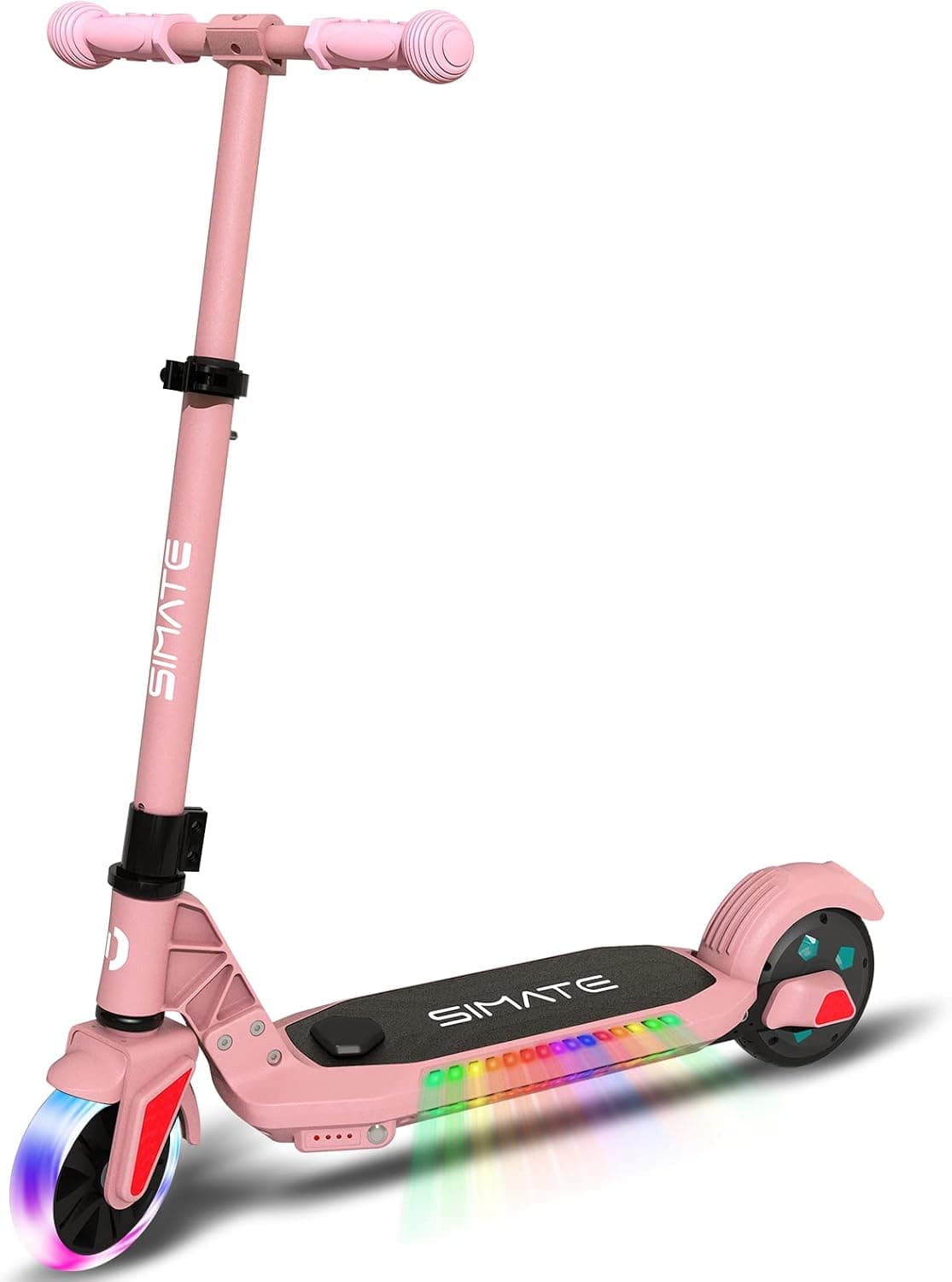 SIMATE Kids Electric Scooter, Pro E-Scooters for Ages 6-14, Adjustable Speed and Height, Foldable and Lightweight, Boys and Girls Gifts