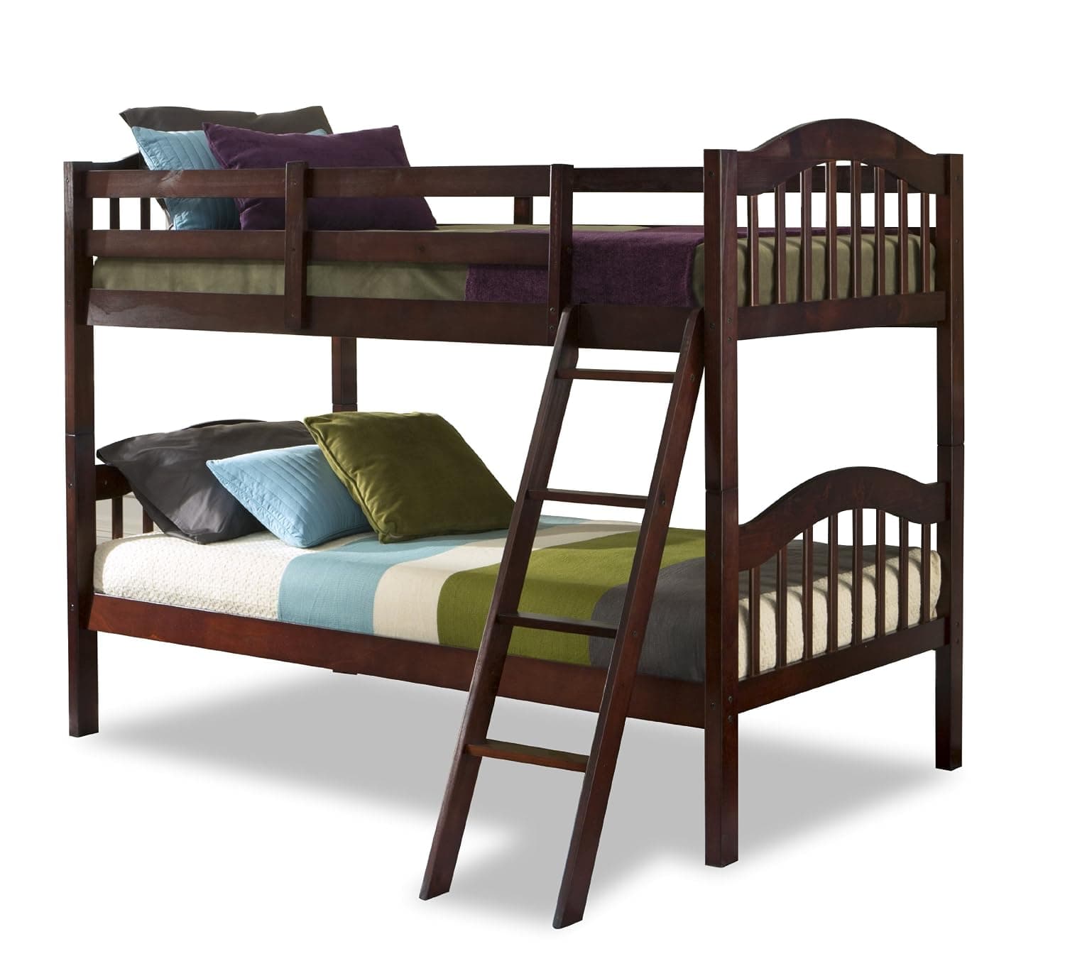 Storkcraft Long Horn Solid Hardwood Twin Bunk Bed, Cherry