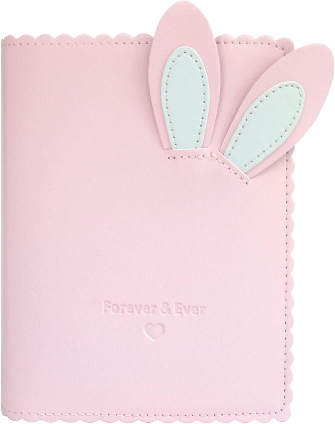 64 Pockets 3 Inch Mini Film Photo Album Compatible with Fujifilm Instax Mini 11 9 8 7s 90 70 LiPlay Instant Camera LINK Phone Printer Photo Book Name Card Holder (Pink Rabbit)