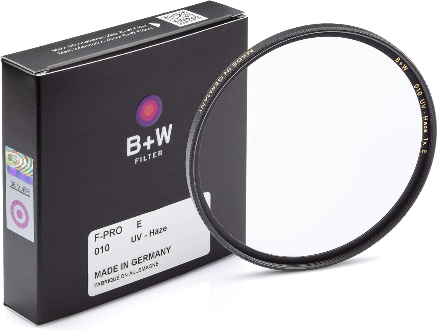 B + W 43mm UV Protection Filter (010) for Camera Lens – Standard Mount (F-PRO), E Coating, 2 Layers Resistant Coating, Photography Filter, 43 mm, Clear Protector