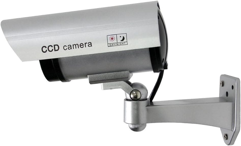 SUNYEE Outdoor Fake Dummy Camera with Blinking Light (Silver)