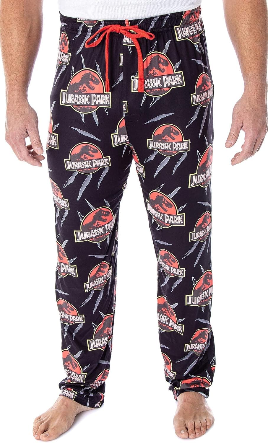 Bioworld Jurassic Park Men's Allover Pattern Sleep Lounge Pajama Pants