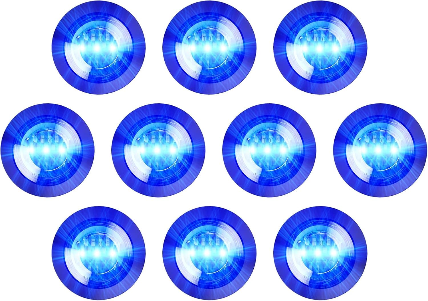 Okerny 3/4" Boat LED Marine Lights Waterproof Courtesy Interior Deck Transom Cabin Livewell Navigation Clearance Round Lights for 12V Pontoon Kayak Yacht Sailboat Fishing Bass Boat……