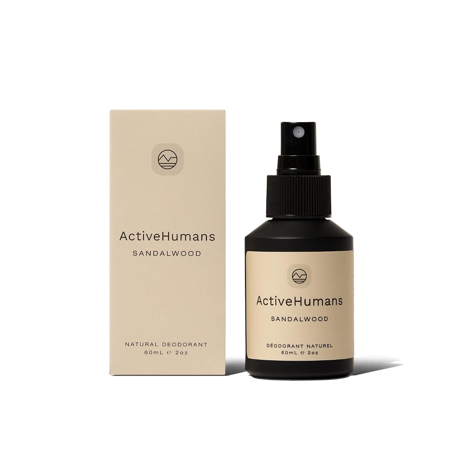 Natural Spray Deodorant For Men and Women | Vegan, Baking Soda Free, Aluminum Free, Paraben Free | 100+ Day Supply (Sandalwood)