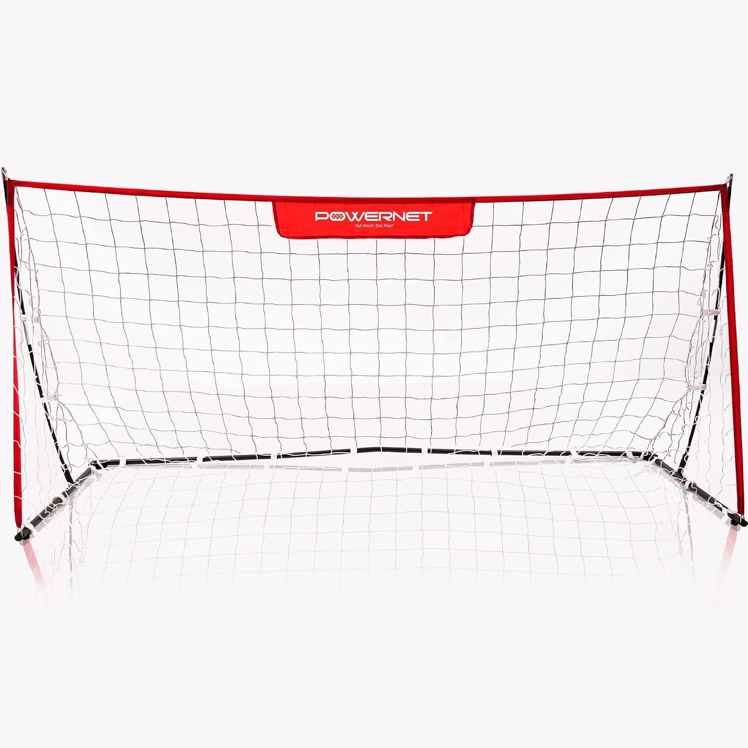 PowerNet Soccer Goal | Lightweight Frame Ultra Portable | Included Sandbag | Great for Scrimmage Practice or Training Solo Indoors and Outdoors