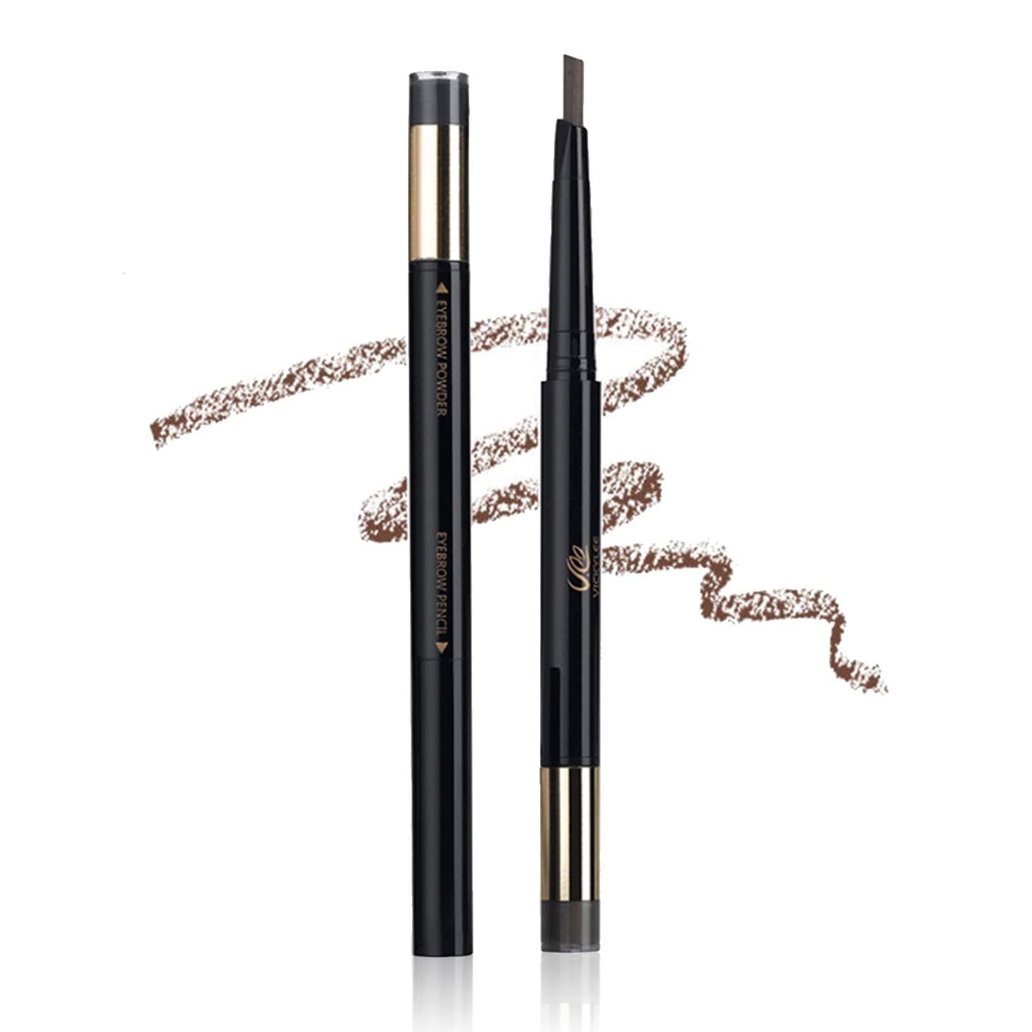 Vickylee 2 In 1 Automatic Longlasting Eyebrow Pencil With Filling Powder (Light Gray 01#)