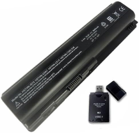 12 Cell Battery for HP G50-100 G50 G60-100 G60 G61 G70-100 G70 G71 with All-In-One Card Reader