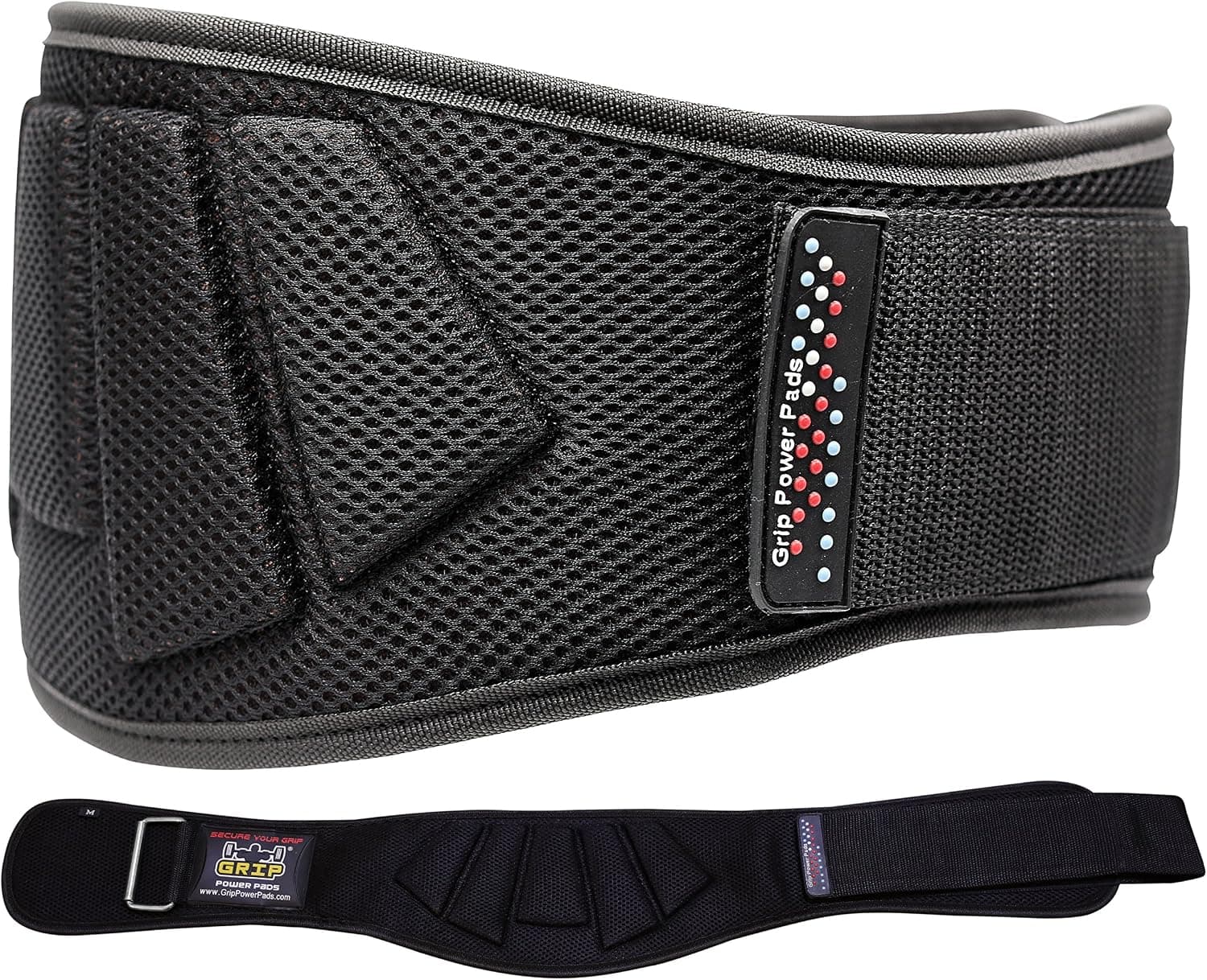 Grip Power Pads Weightlifting Gym Belt Powerlifting for Men & Women 6 Inch Back Support Olympic Gym Lifting