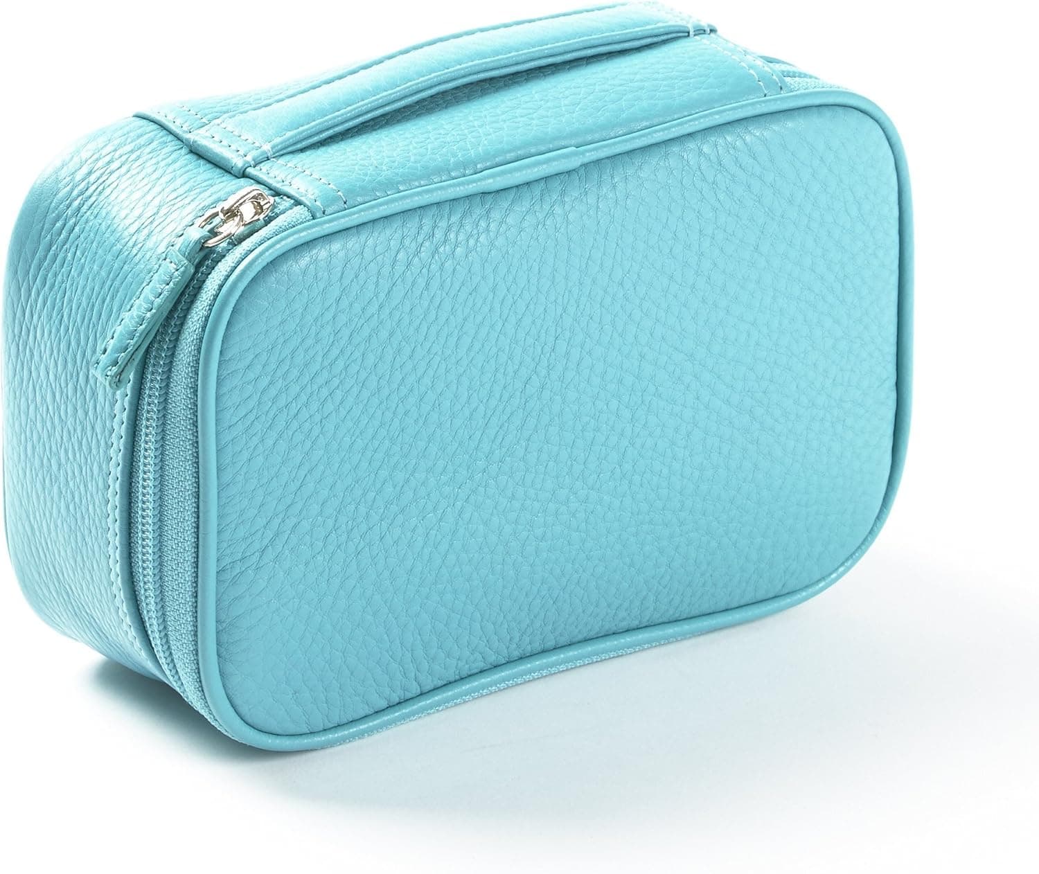 Leatherology Small Travel Utility Bag - Full Grain Leather - Teal (blue)
