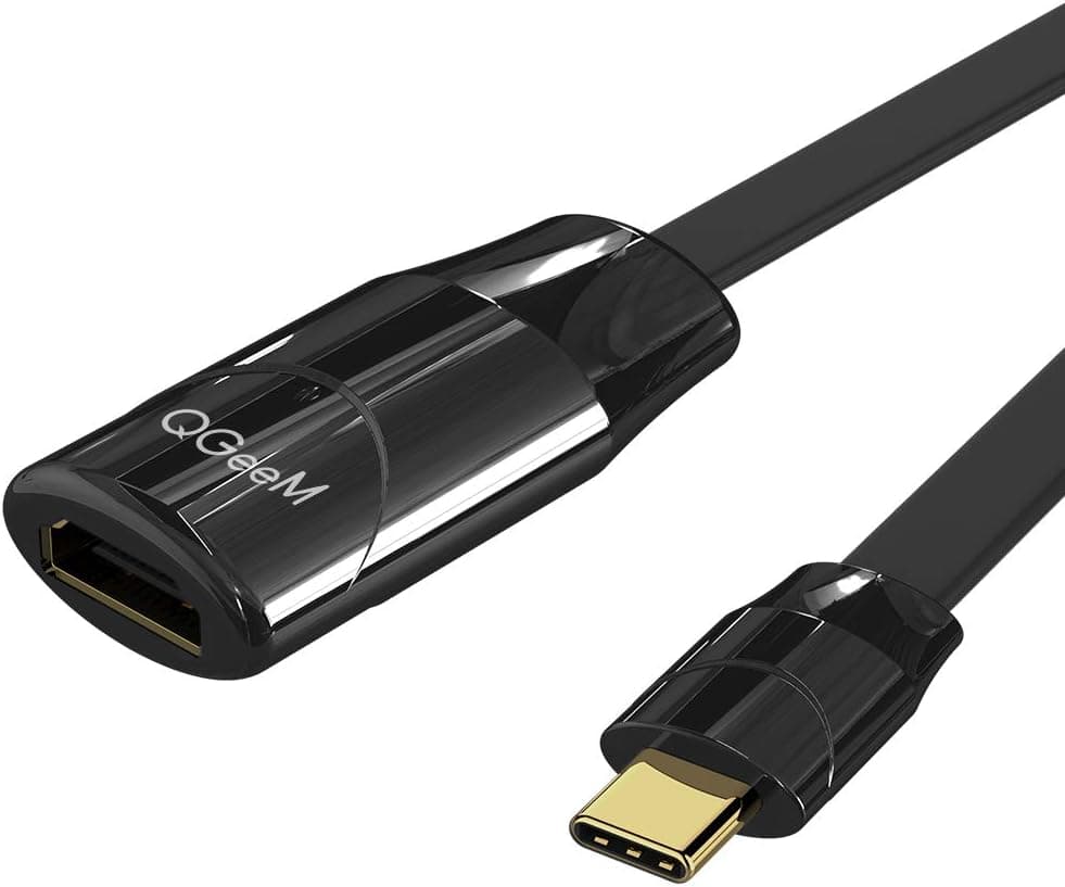 USB C to HDMI Adapter 4K@60Hz,QGeeM HDMI to USB C Adapter Thunderbolt 3 to HDMI Compatible with MacBook Pro 2020,MacBook Air,iPad Pro 2020,Surface Book 2, Galaxy S20, Type C to HDMI Cable