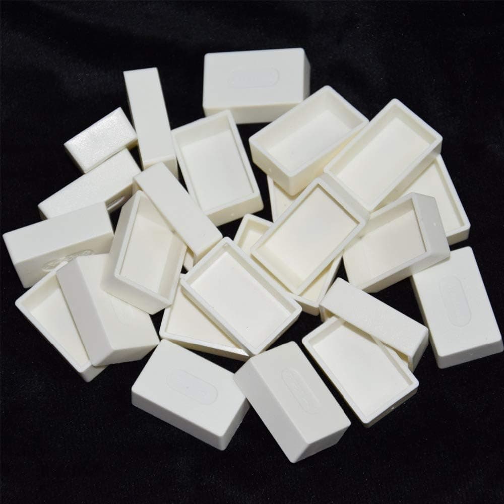 Chris.W 50Pcs Plastic Empty Watercolor Paint Pans, White Full Pans