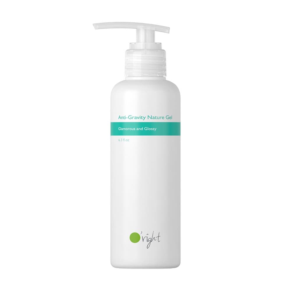 O'Right Anti-Gravity Nature Gel (180ml) New Packaging, Glamorous and Glossy, for Lasting Style, Natural Bounce, Lightweight Airy Curly Wavy Look, Gluten Free