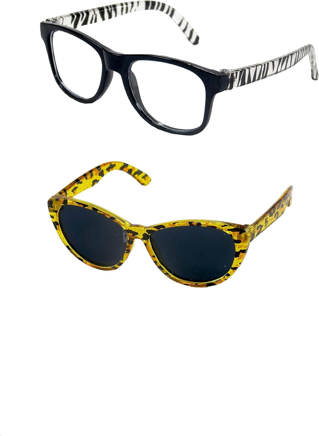 American Fashion World Two Pairs of Animal Print Glasses Made for 18 inch Dolls Such as American Girl Dolls