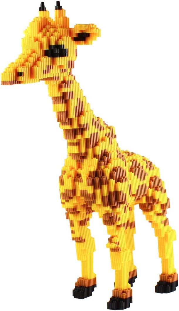 Larcele Micro Giraffe Building Blocks Animal Mini Building Toy Bricks,4737 Pieces KLJM-02 (Model 2841)