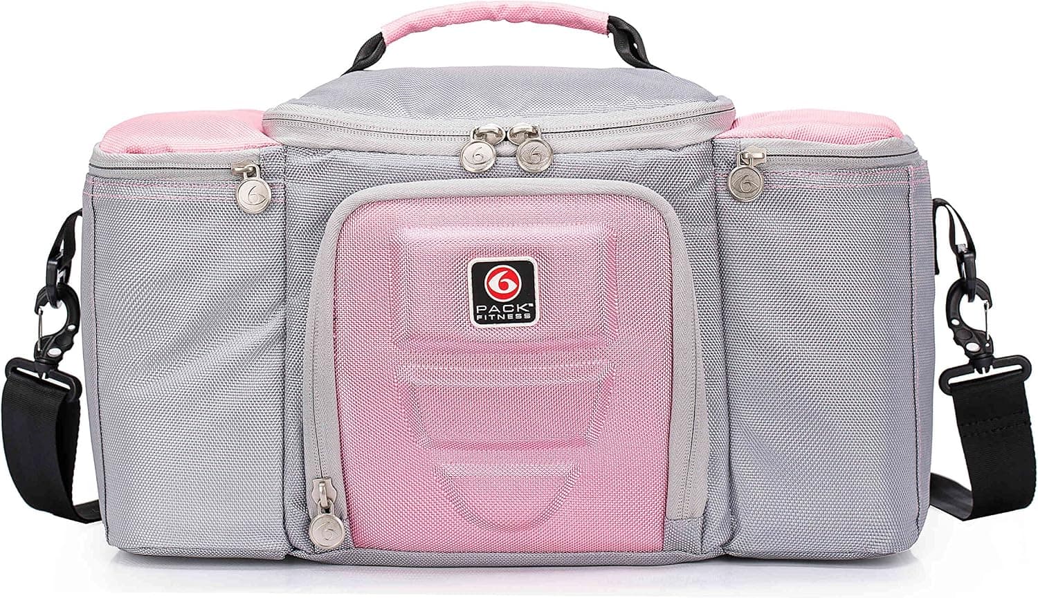 Insulated Meal Prep Bag Portable Lunch Bag Meal Management Bag for Fitness Picnic Camping (Pink)