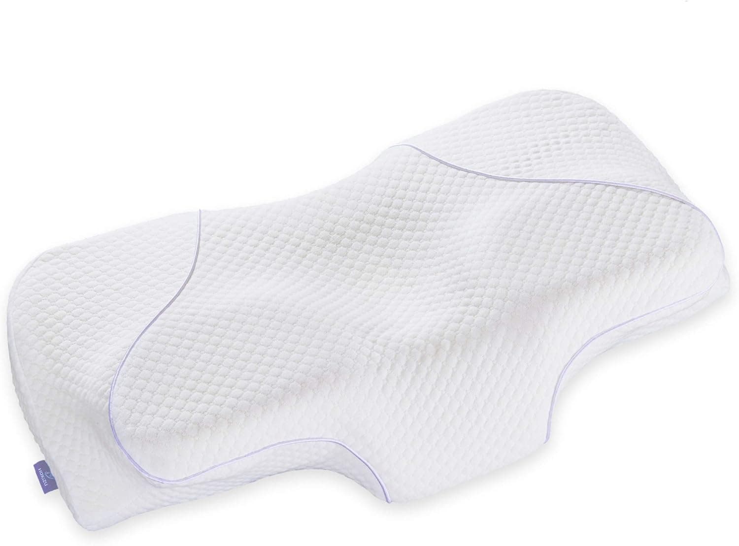 H HOKIZU Cervical Memory Foam Pillow with Unique Ergonomic Design Shape(26/14.2/5.1"), Contoured Neck Pillow for Neck and Shoulder Pain Relief, Orthopedic Pillow for Side, Back and Stomach Sleepers