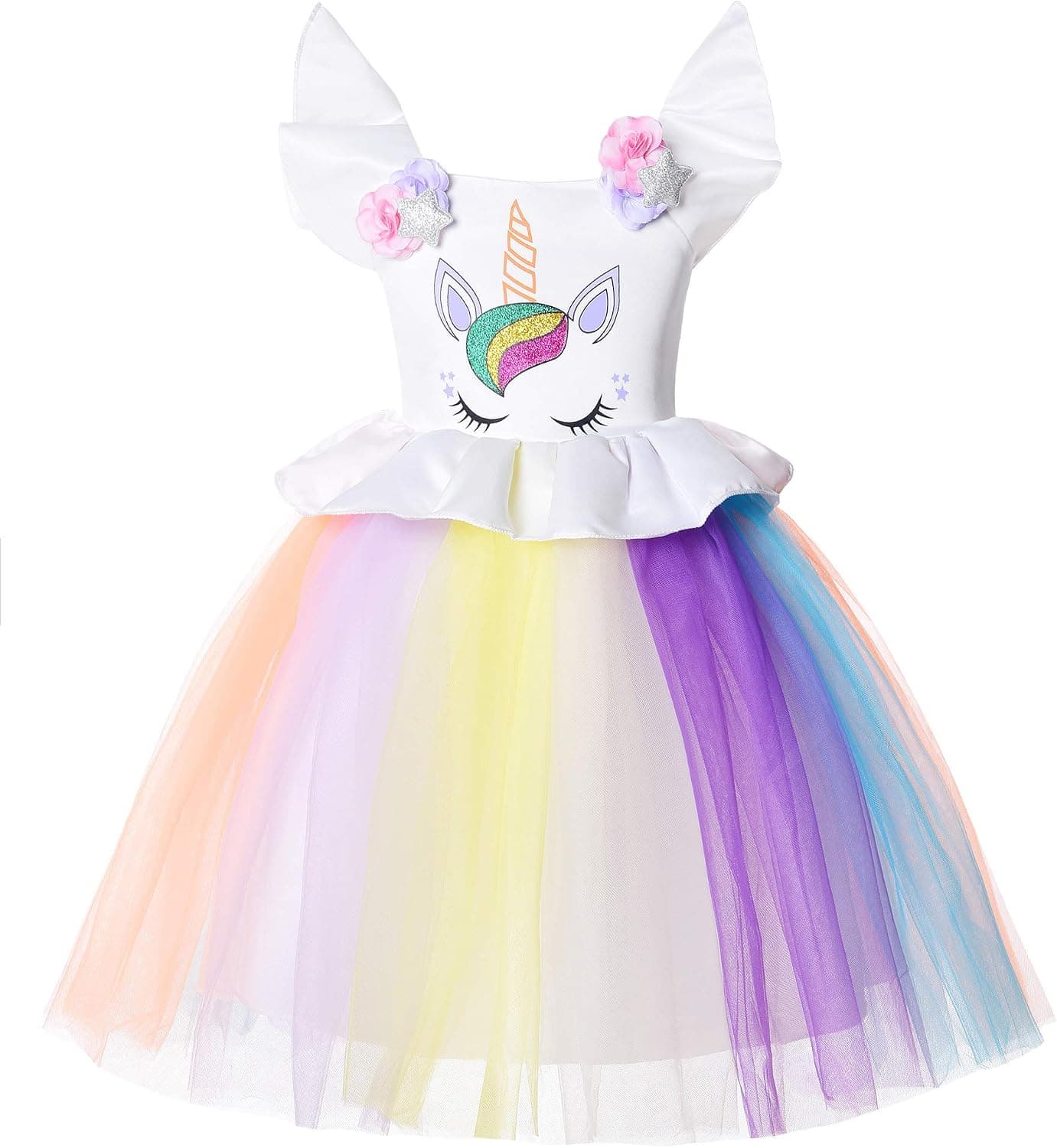 JerrisApparel Girl Unicorn Costume Unicorn Birthday Party Wedding Tutu Dress