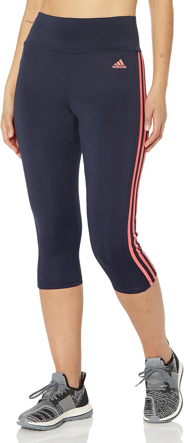 adidas Women's Designed 2 Move High-Rise 3-Stripes 3/4 Sport Tights