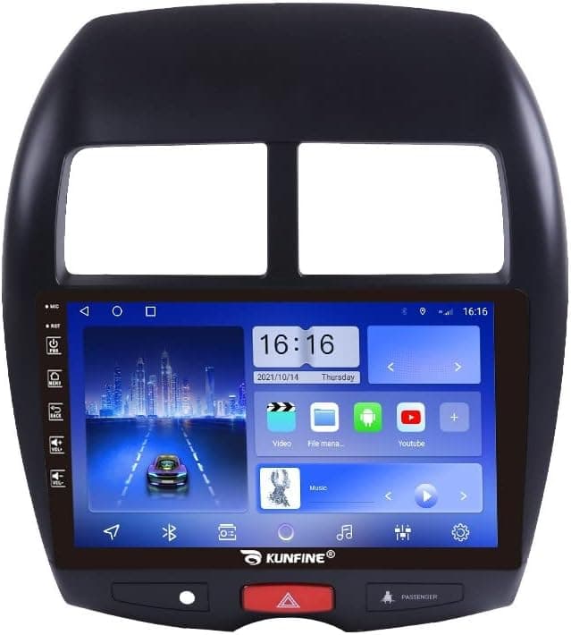 KUNFINE Android Radio CarPlay & Android Auto Autoradio Car Navigation Stereo Multimedia Player GPS Touchscreen RDS DSP BT WiFi Headunit Replacement for Mitsubishi ASX 2010-2019, if Applicable